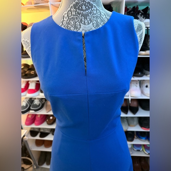 Ellen Tracy Blue Sleeveless Dress size 10 Petite - Picture 2 of 5